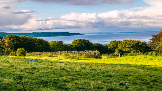A view of Cardigan Bay, North Wales, from the north