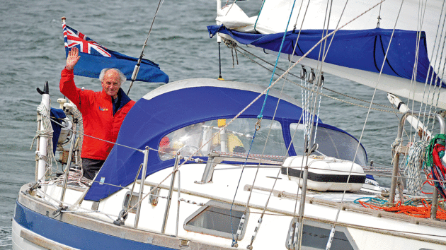 Mervyn sets off on an adventure in Tamarind at the OSTAR transatlantic race in 2013