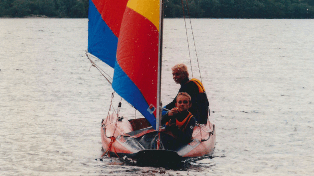 Richard on a boat in Scotland