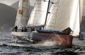 Ericsson 4, skippered by Torben Grael (BRA) at the start of leg 6 of the
Volvo Ocean Race, from Rio de Janeiro to Boston. Rick T