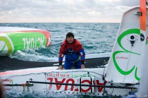 Actual trimaran capsize