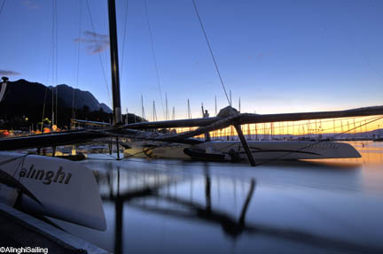 Alinghi V at the dock