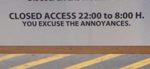 Annoyances sign