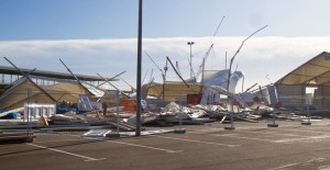 Alinghi sail repair tent, Valencia