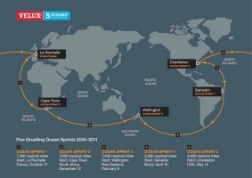 Velux 5 Oceans 2010/11 Map