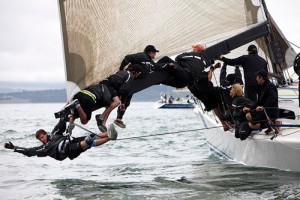 Landmark 43 Windpower aground at Cowes