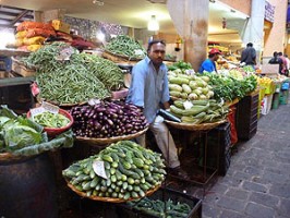 Veg stall Port Louis