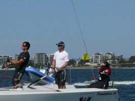 Ben Ainslie on his way to a semifinals place in the Sunseeker Australia Cup