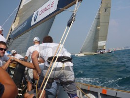 Aboard BMW Oracle Dubai