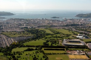 Plymouth, aerial view