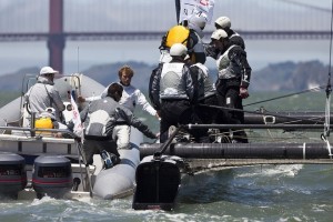 AC45 capsizes in San Francisco