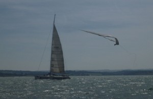 torn sail cowes week
