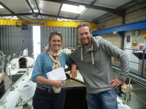 Jessie and Kit Rogers abaord Assent