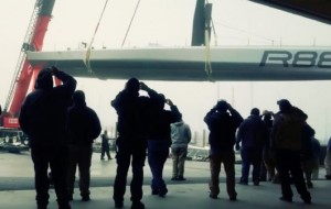 Launch of Rambler 88 at New England Boatworks
