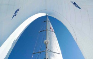 Twin headsails and mainsail ''Simbo Rig"