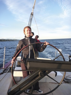 Eight knots of wind yet it's like helming in a wind tunnel