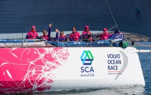 Team SCA finishes the leg to Newport