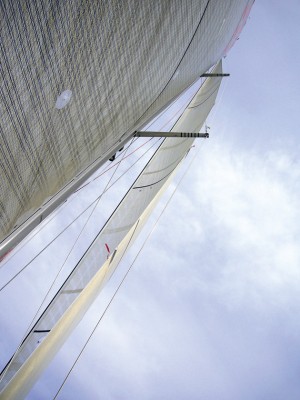 Use graduated stripes around spreaders to gauge twist