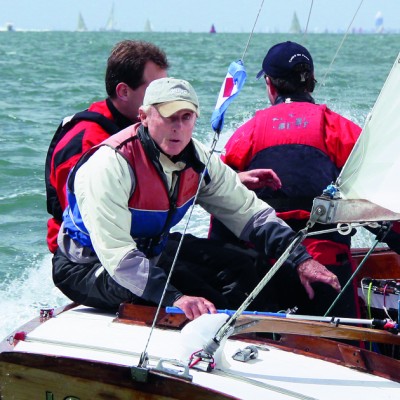 Stuart Jardine, who usually sails (and wins) with son Mark and Christian Brewer on X119 Lone Star