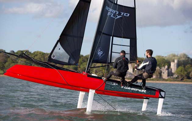 whisper foiling catamaran