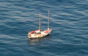 Abandoned yacht Troll