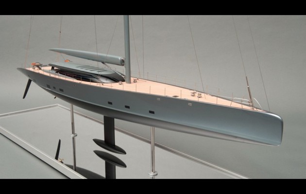 New 58m design in aluminium by Dubois in build at Royal Huisman