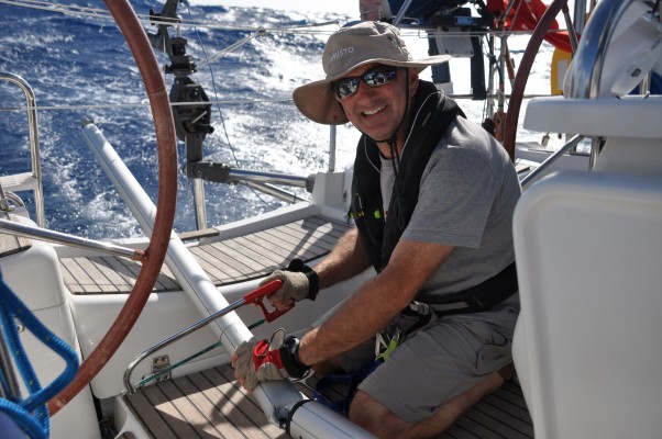 Spinnaker pole being repaired as best we could- Michaela Parker