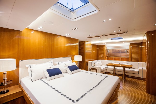 Owner's stateroom on the Swan 115