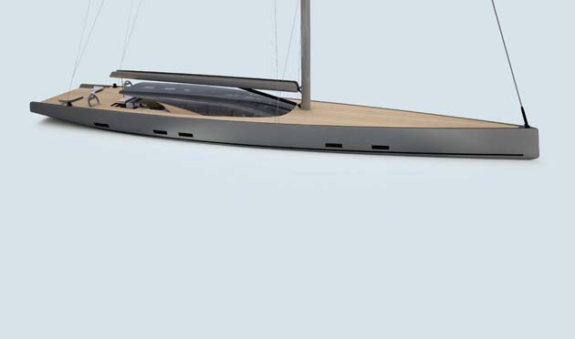 An innovative use of glass for the entire coachroof aboard Malcolm McKeon’s 51m/167ft design.