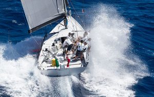 Infiniti 46, Maverick, at the Rolex Middle Sea Race 2016. Photo Carlo Borlenghi/Rolex.