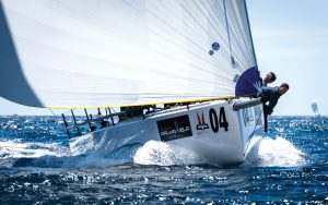 melges-40-canting-keel-raceboat-bow-view-credit-Marina-Semenova-Barracuda