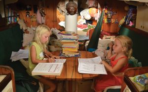 home-schooling-at-sea-workbooks-credit-Bruce-Halabisky