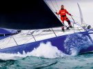 Pip Hare on board her Imoca