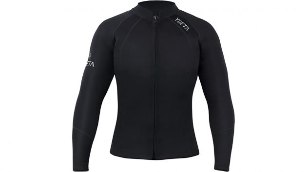 CtriLady Women's 1.5mm Neoprene Wetsuit Top - Long Sleeve High Neck Surfing Jacket
