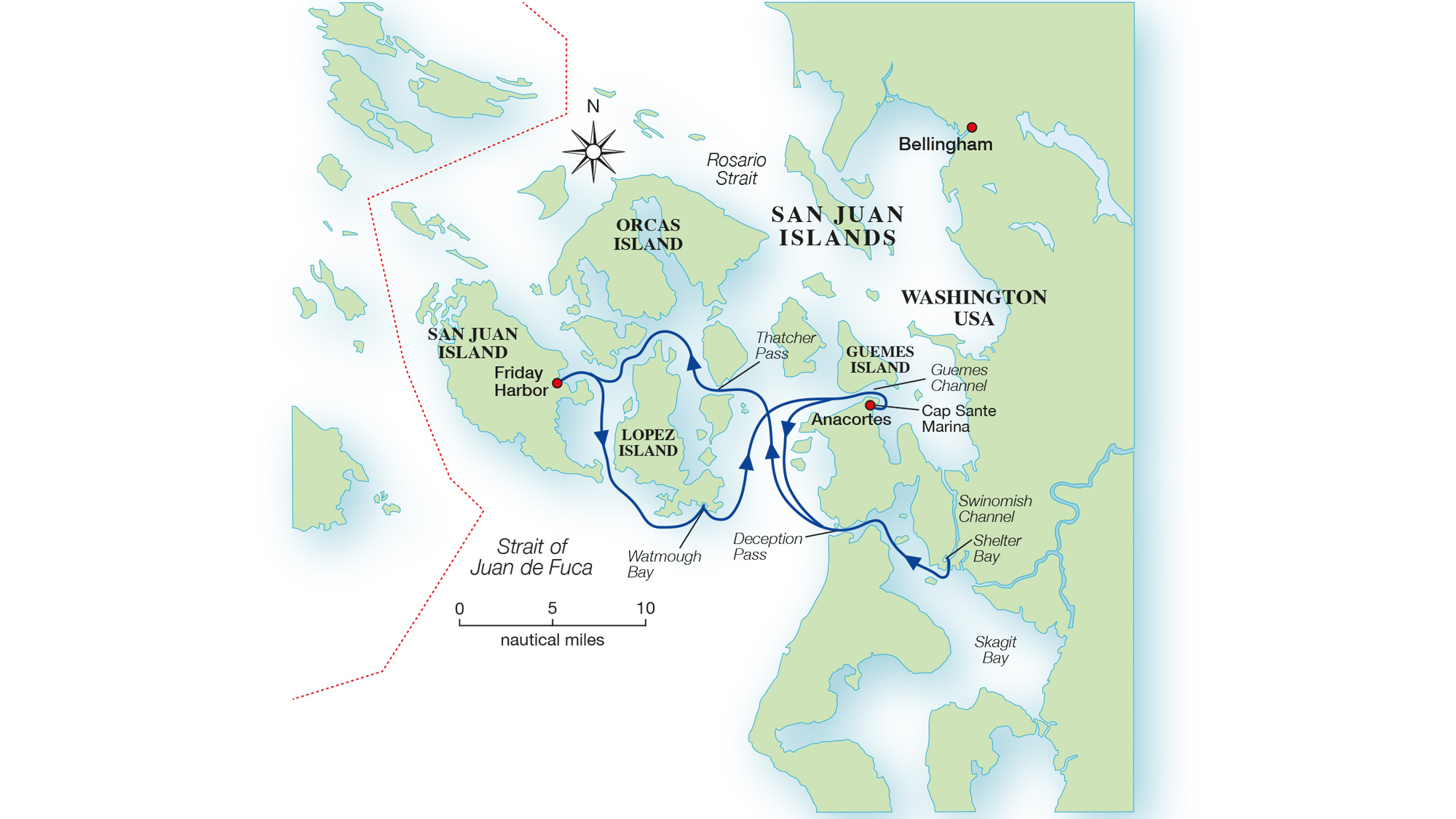 Cruising cold waters: a peaceful sailing trip around the San Juan Islands.