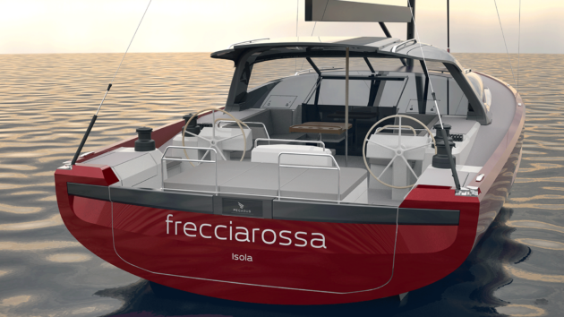 The Pegasus 67 render in water