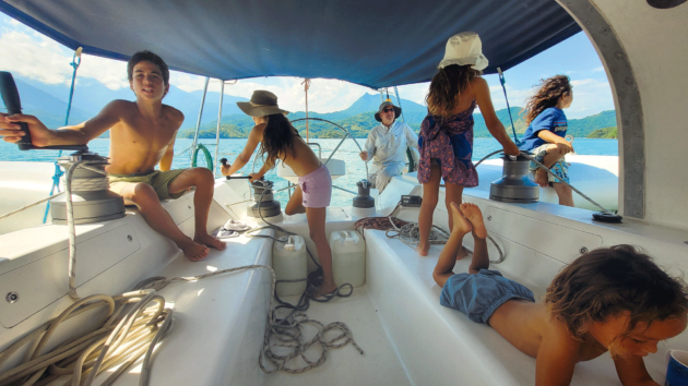 Everyone on board Thunderbird contributes while underway.