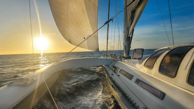 Sunset on Thunderbird off the South Atlantic coast of Fortaleza, Ceará, Brazil in 2025.