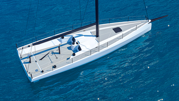 Render of the 460 Competizione on water