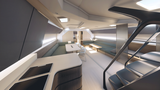 Stylish carbon in the Neo 620 Roma’s interior