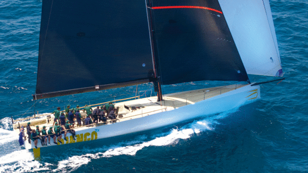 Wallyrocket 71 Django 7X from side-on in water