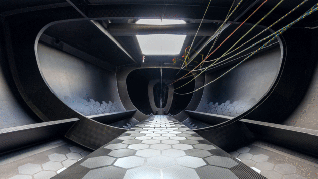 Clean, Spartan carbon interior