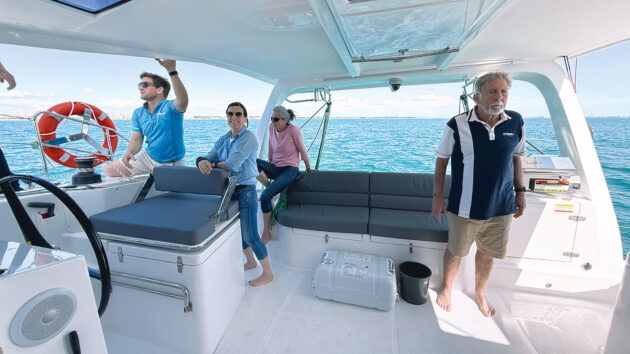 Saloon/cockpit door folded into three; then secured into the roof.