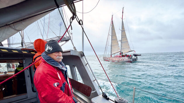 Vinson ‘match racing’ with Amundsen out of Port Stanley.