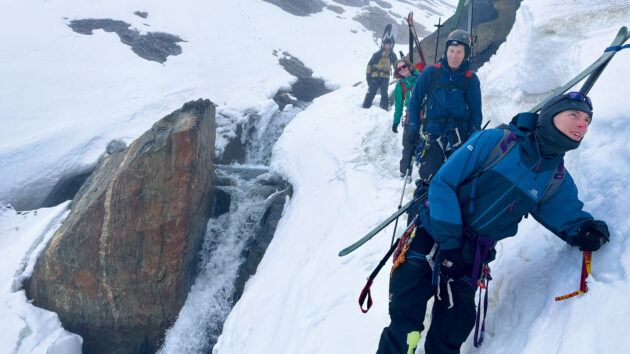 Zu, Frank, Lara and Luca in the ravine above Fortuna Bay