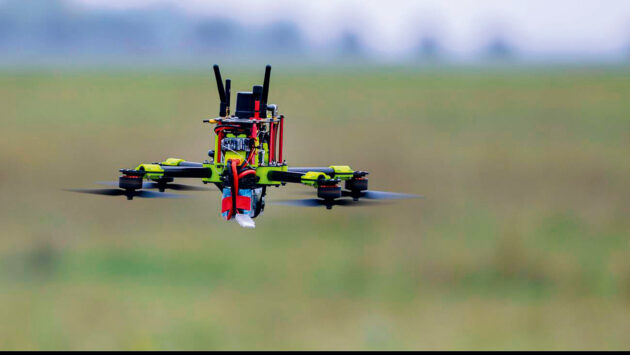 A GPS jamming drone being tested by German authorities as a defence against incursion around airports by other ‘unfriendly’ drones.