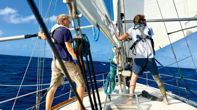 Sail changes on Amel Super Maramu Perdika