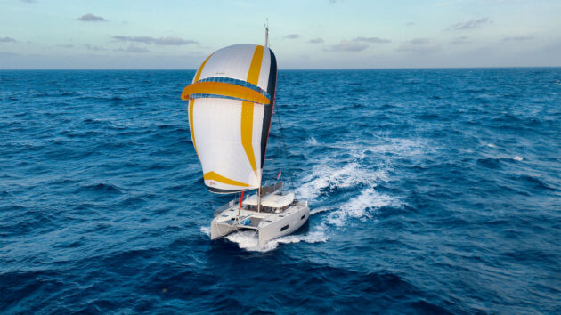 Parasailor up for easy family cruising on the Excess 11 Lyfe 