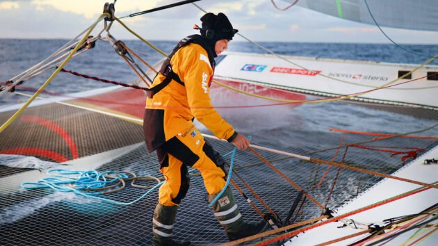 Annemieke Bes working the pit