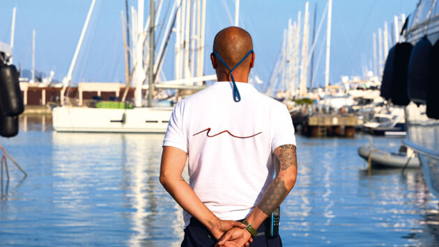 A D-Marin staff member looking at a marina